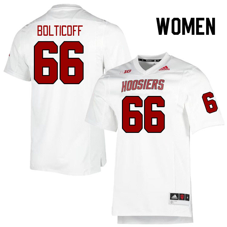 Women #66 Noah Bolticoff Indiana Hoosiers College Football Jerseys Stitched Sale-Retro
